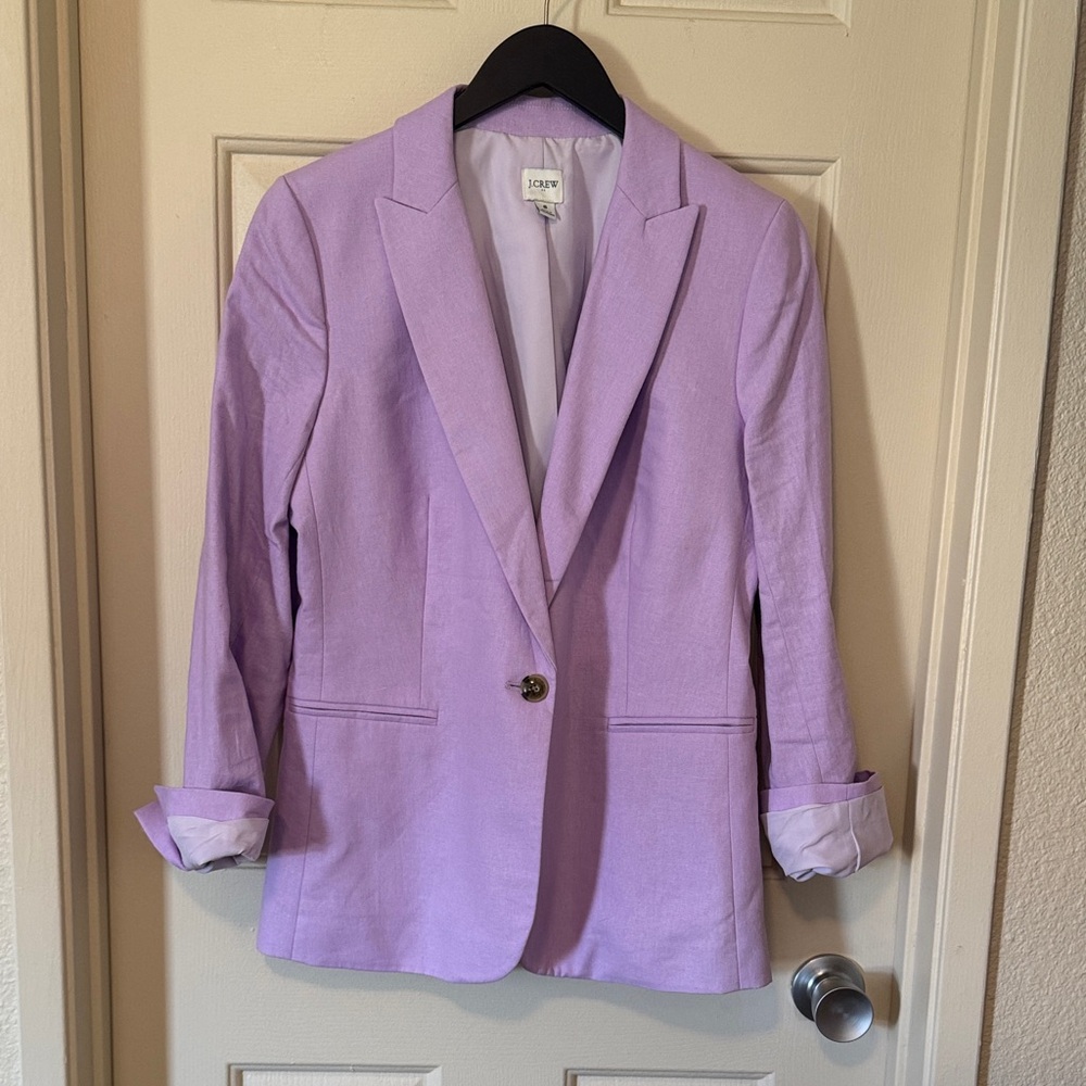 J. Crew Lavender Single-Button Blazer